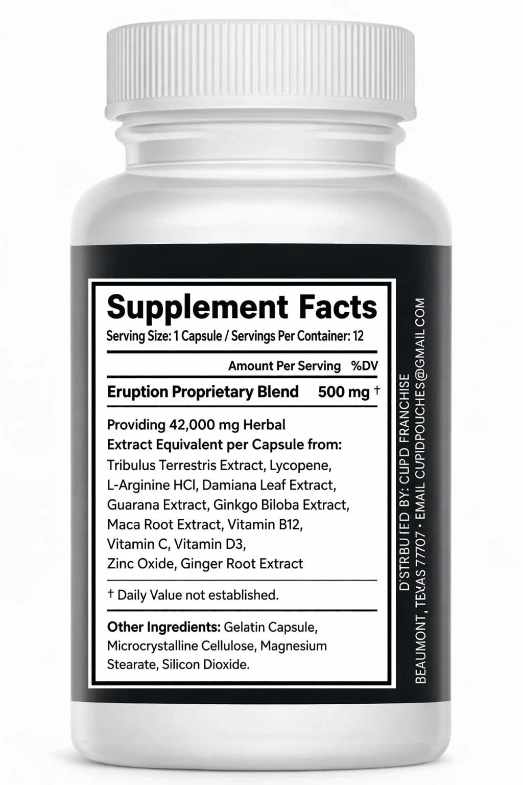 ERUPTION – Male Performance Support – Boost Stamina, Size, Stamina & Vitality