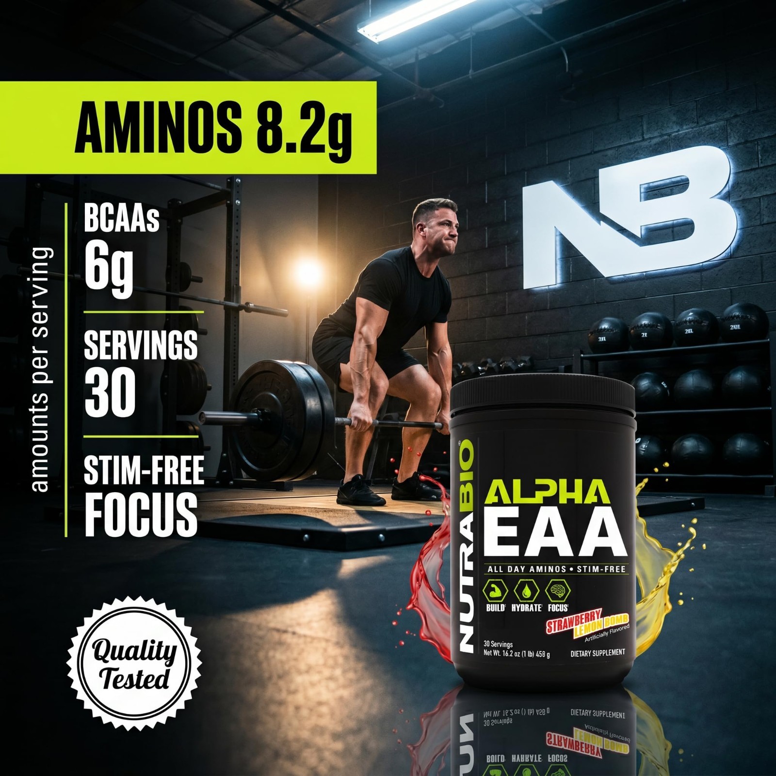 All-Day Essential Amino Acids Powder for Muscle Growth & Hydration – 30 Servings