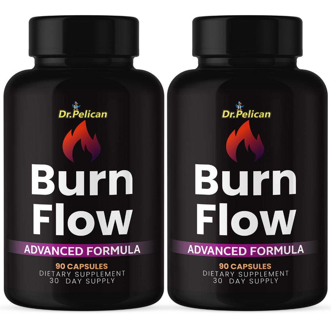 Burn Flow- Bodybuilding & Men’s Health Support- 2 Bottles- 180 Capsules