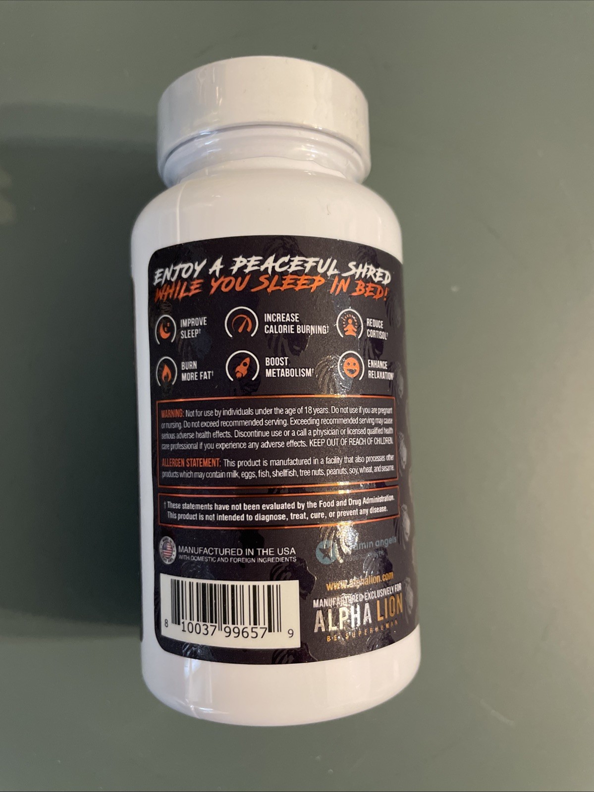 Alpha Lion Night Burn, Deep Sleep, Increase Metabolism – 60 Caps Exp 06/2026