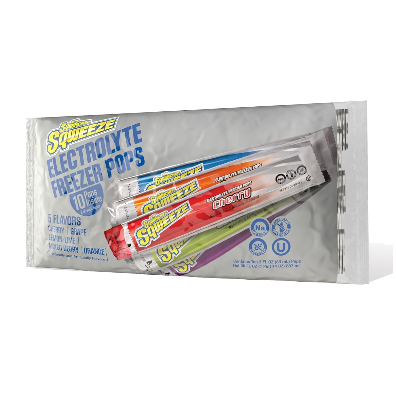 Variety Pack Sqweeze Electrolyte Pops – 10 Pack x 5