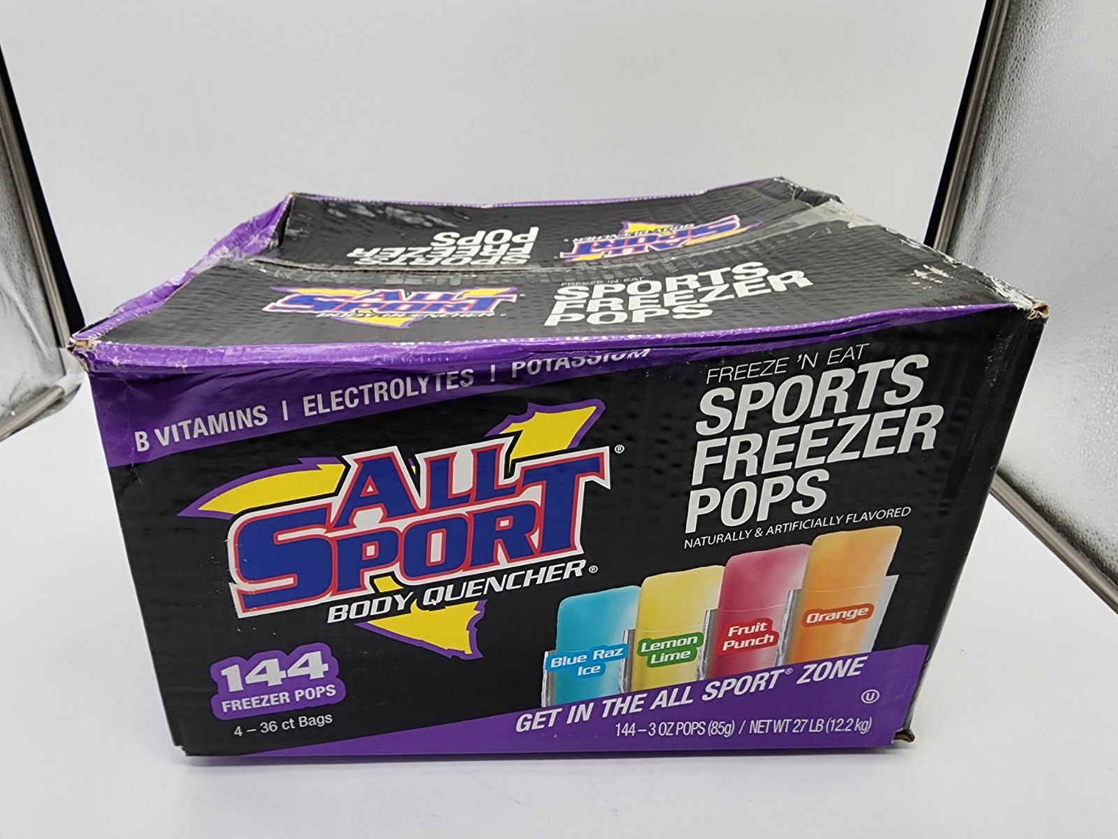 All Sport Freeze Pops 144 Ct 3oz Variety Electrolyte Freezer Pops Bulk