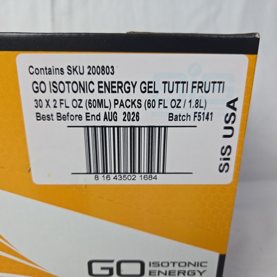 30 Pack Science in Sport Energy Gel SIS Isotonic Gel, 22g carbs TUTTI FRUTTI
