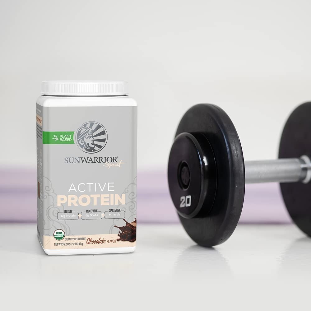 Sunwarrior Pre & Post Workout Active Protein Vegan – Chocolate Protein, 2.2 lbs