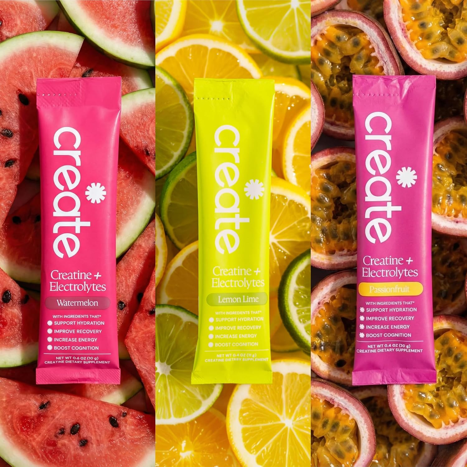 Create Creatine + Electrolytes – Energy & Strength – Variety Pack | NSF Certifie