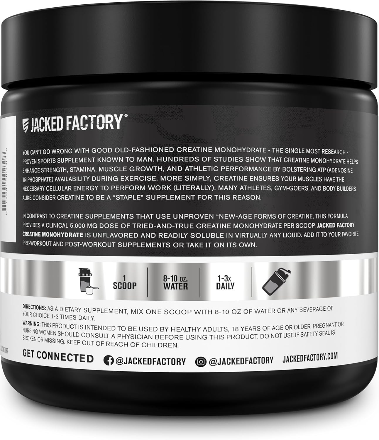 Creatine Monohydrate Powder 150g – 5g Daily Creatine Supplement for Men and W…