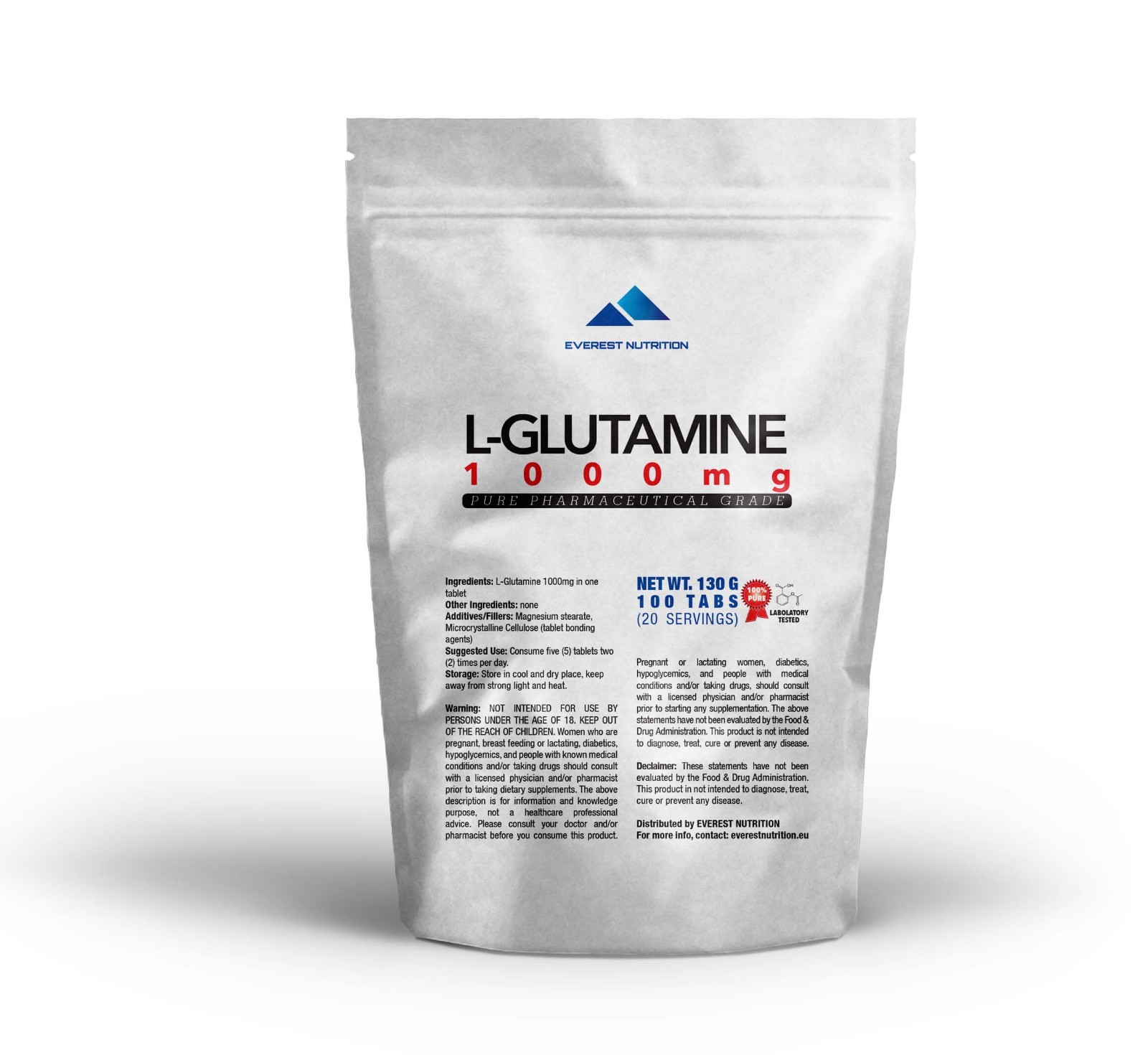 L-GLUTAMINE 1000mg TABS REGENERATION ANTICATABOLIC LEAN MUSCLE NEUROTRANSMITTER