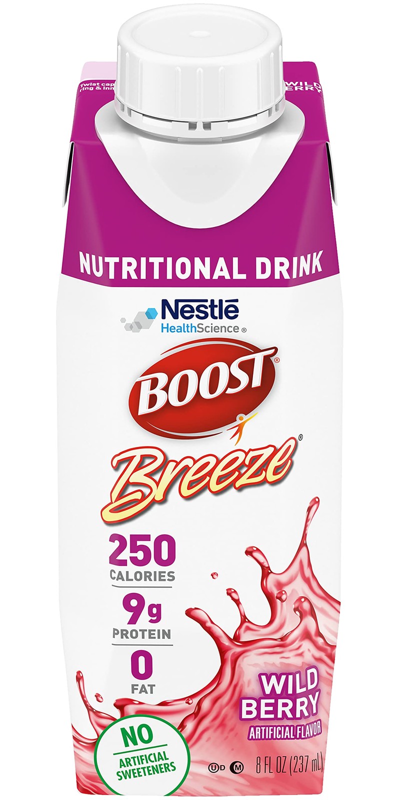 Boost Breeze Nutritional Drink Wildberry, 8 Fl Oz (Pack 8 of 6)