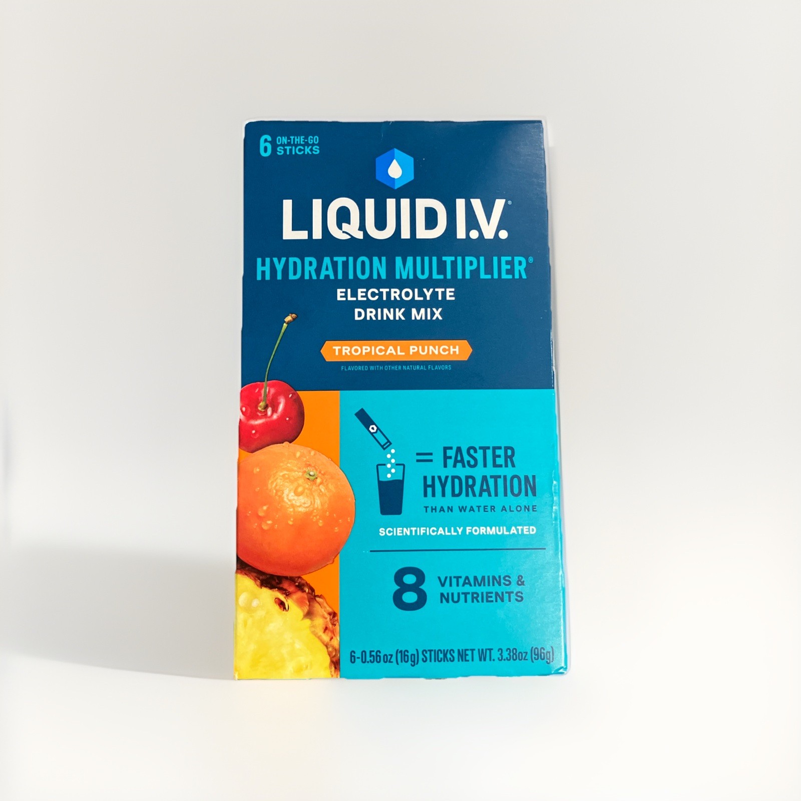 Liquid I.V. Tropical Punch Hydration Multiplier Electrolyte Drink, 0.56oz – 6ct