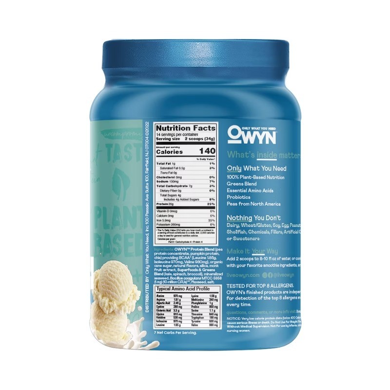 20g Protein Powder – Vanilla – 1.05lb: Vegan, Pea Protein, Plant-Based Protein