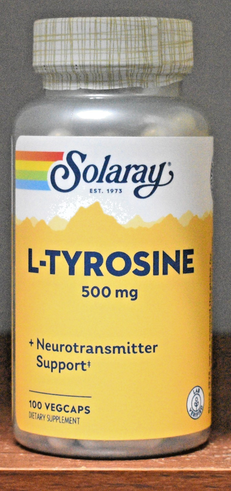 Solaray L-Tyrosine 500 mg 100 Capsules 500mg 100 VegCaps