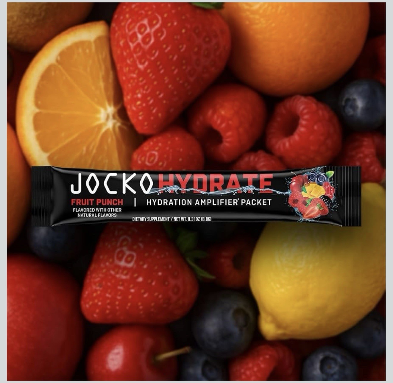 Jocko Fuel Hydrate Electrolytes Powder Packets 16 Servings (1 Pack) Fruit Punch