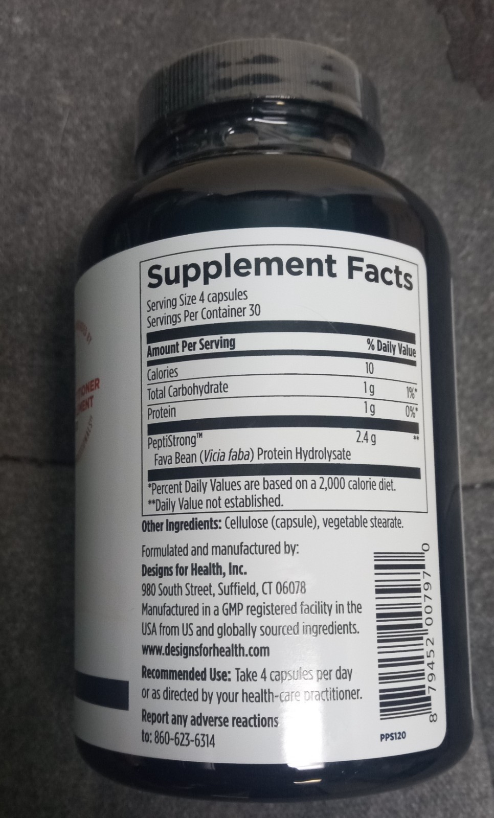 Performance Peptides Designs for Health 120 v capsules Bioactive Musculoskeletal