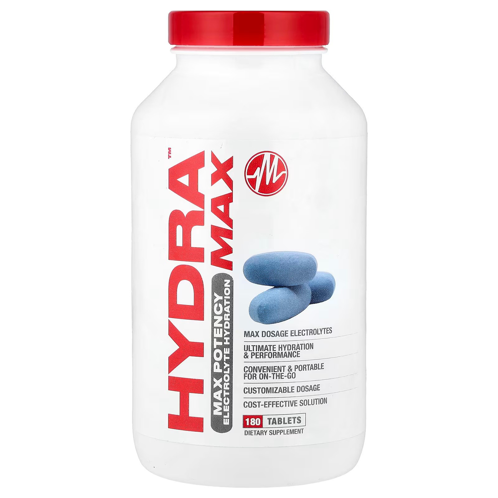 HYDRAMAX ELECTROLYTES HYDRATION TABLET WITHOUT ALL THE SUGAR 180 TABS FREE SHIP
