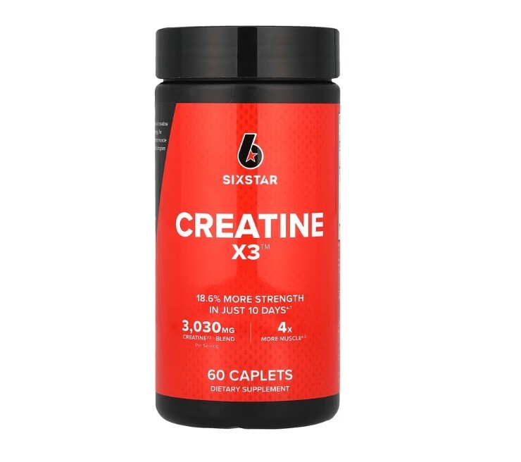 SIXSTAR, Creatine, 60 Caplets, Muscle and Strength Builder