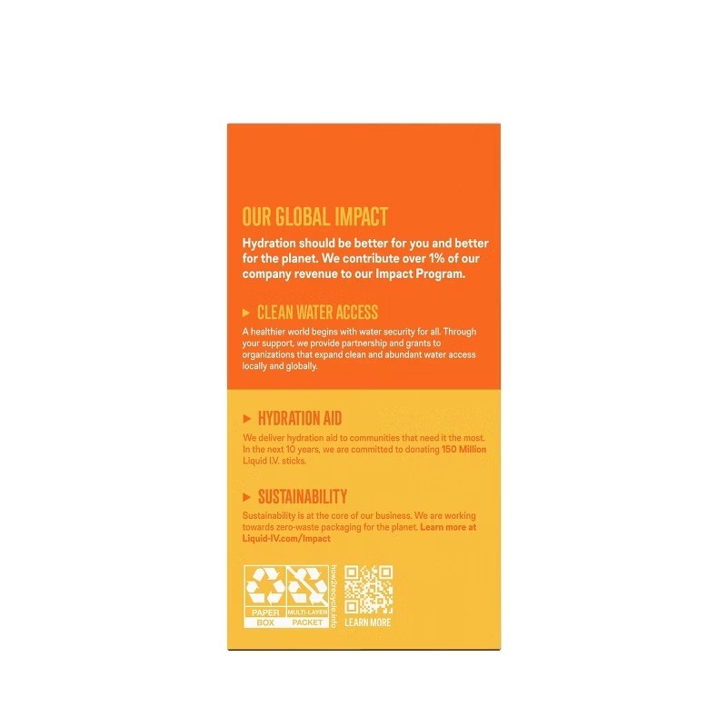 Liquid I.V. Hydration Multiplier + Immune Support, Mango Passion Fruit, 10ct