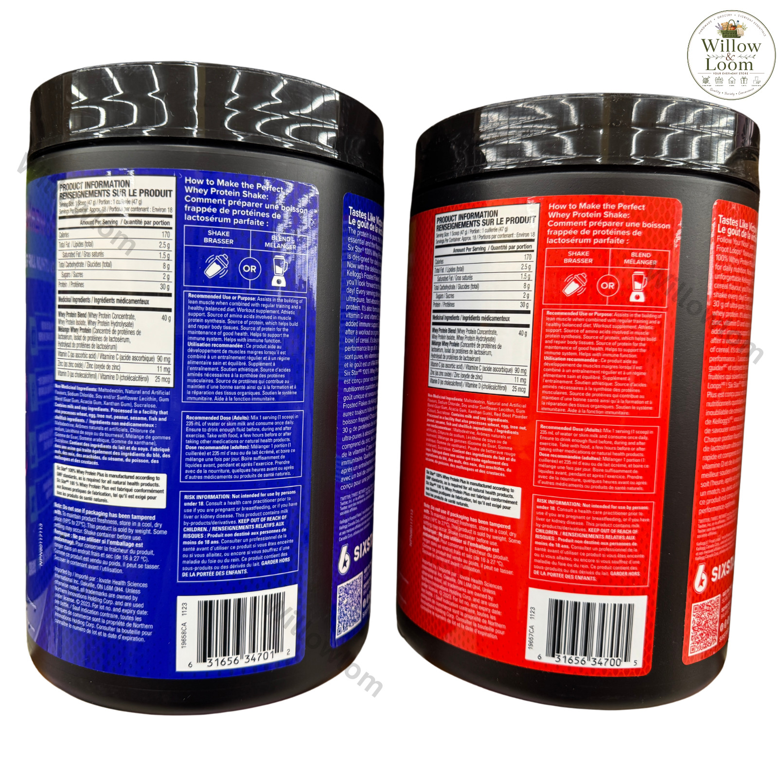 Six Star 100% Whey Protein Plus Bundle Froot Loops + Frosted Flakes 1.81 lbs 30g