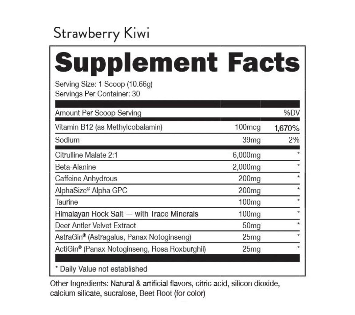 Transparent Labs BULK Pre Workout Strawberry Kiwi 30 Servings New Sealed