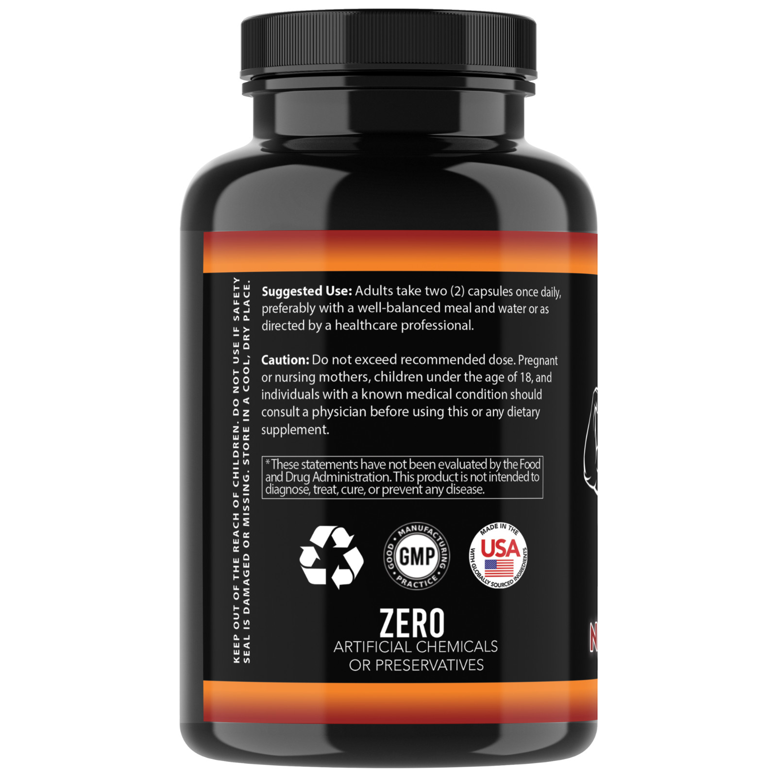 Monster Test Nitric Oxide Pre Workout Booster, Circulation, Recovery, Energy 1PK