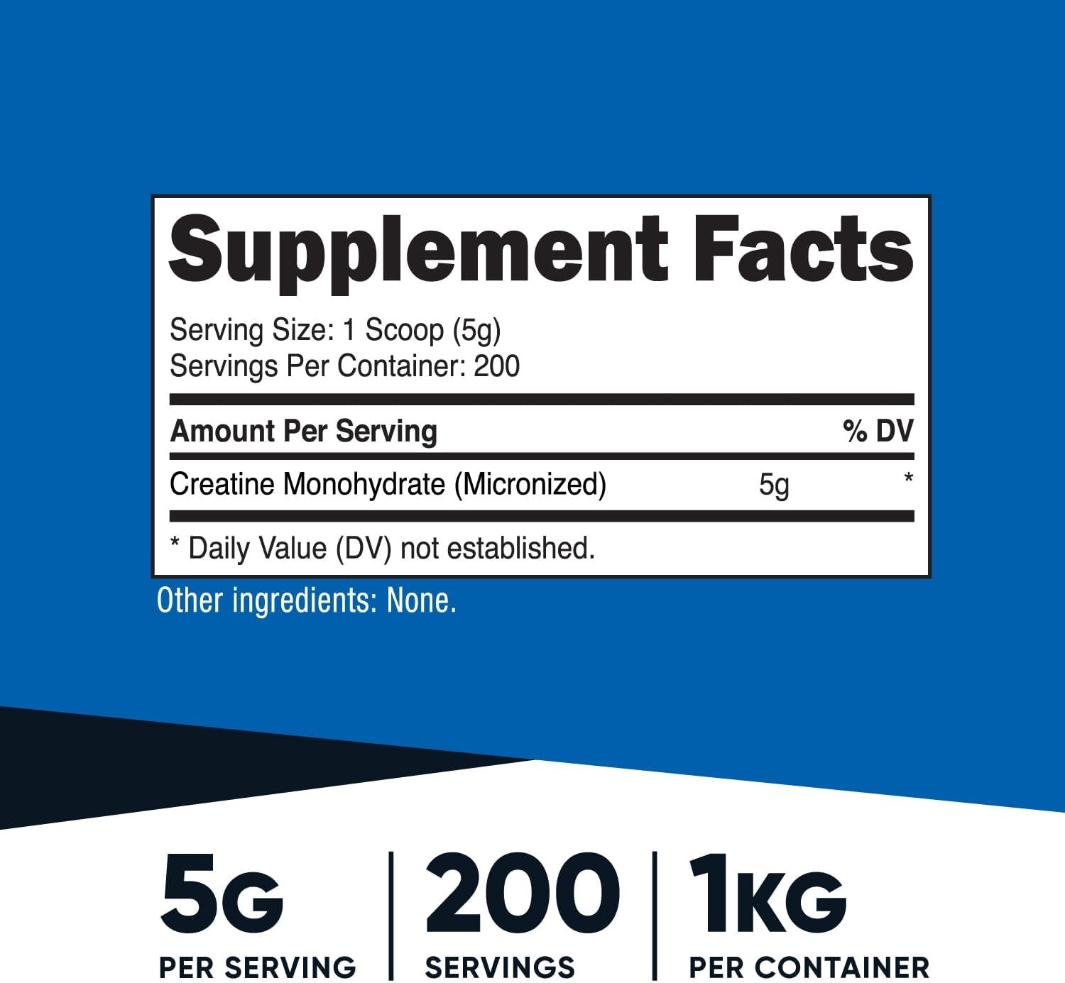 Nutricost Creatine Monohydrate Micronized Powder 1 KG 200 Servings Pure Non-GMO