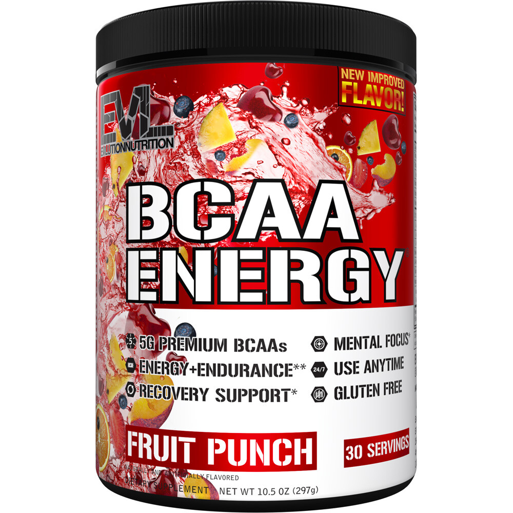 EVL BCAA Energy Most Powerful Amino Acid Pre Workout Powder for Energy, Recovery