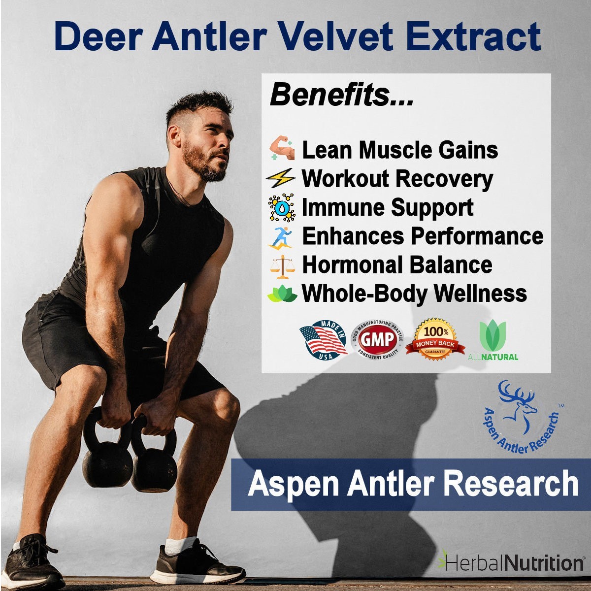 Deer Antler Velvet Extract Spray -IGF-1 | 200mgs, One Bottle 43X Concentration!