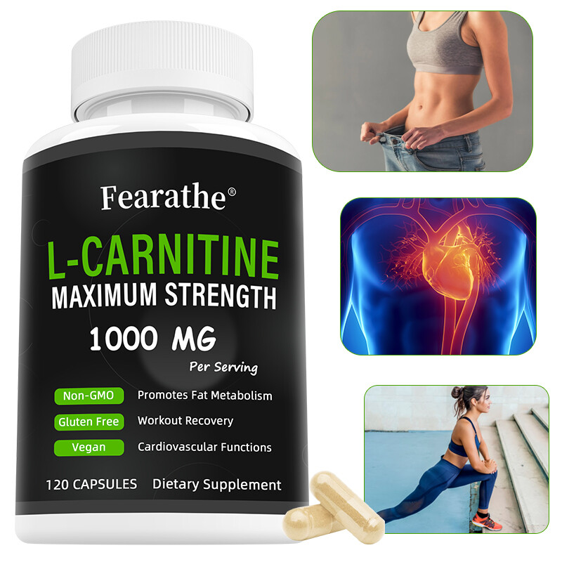 L-Carnitine 1000 mg Capsules Powerful Fat Burner Weight Loss Antioxidant