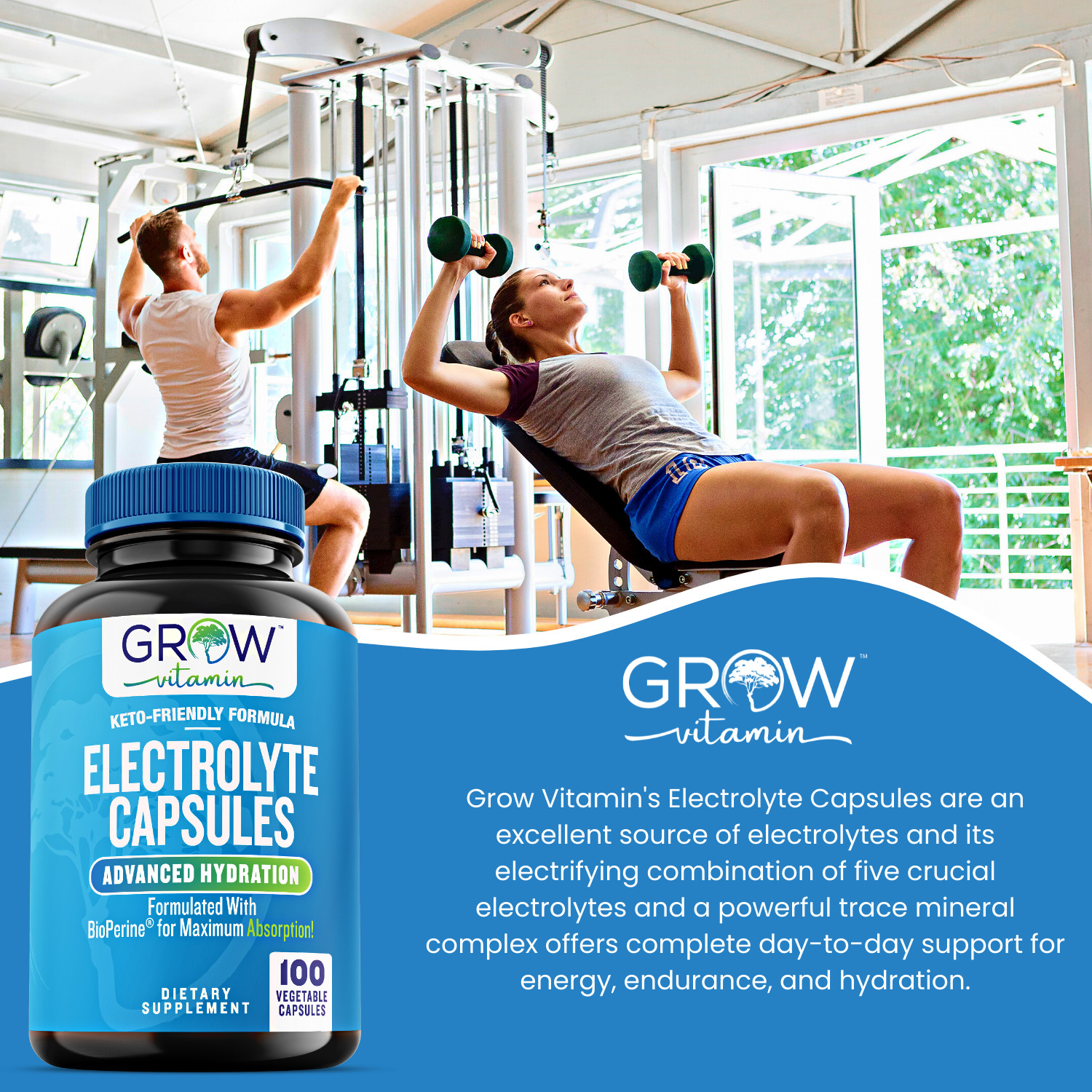 Electrolyte Salt Tablets – 100 Pills – Electrolytes Replacement Supplement for R