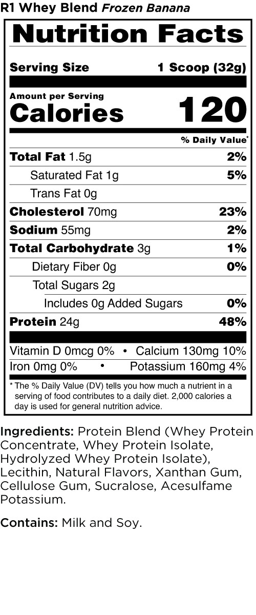 RULE ONE PROTEINS R1 WHEY BLEND 100% Whey Protein Blend 2LB