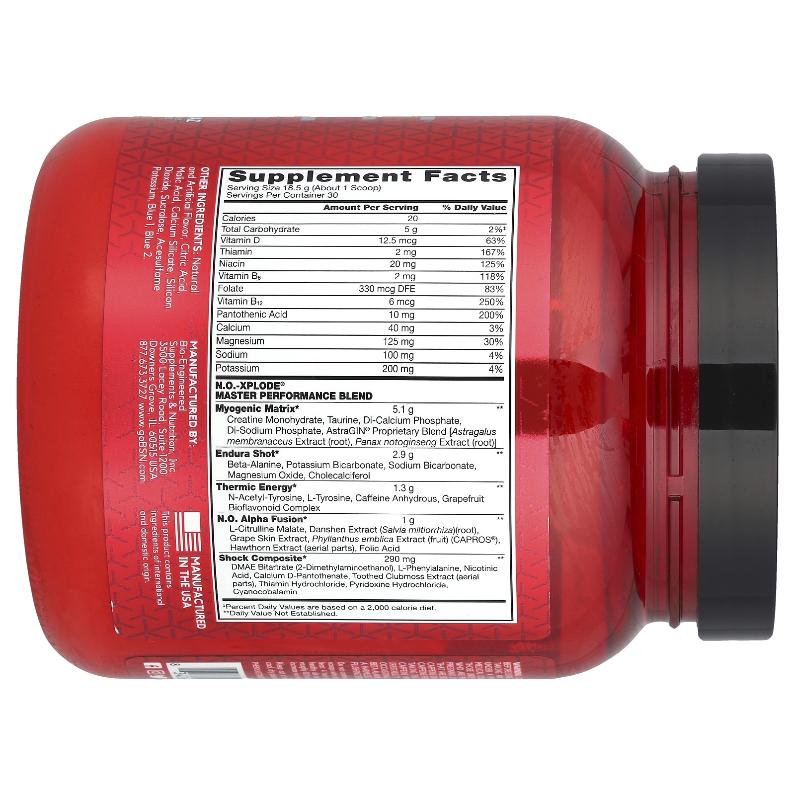 N.O.-Xplode, Legendary Pre-Workout, Blue Raz, 1.22 lbs (555 g)