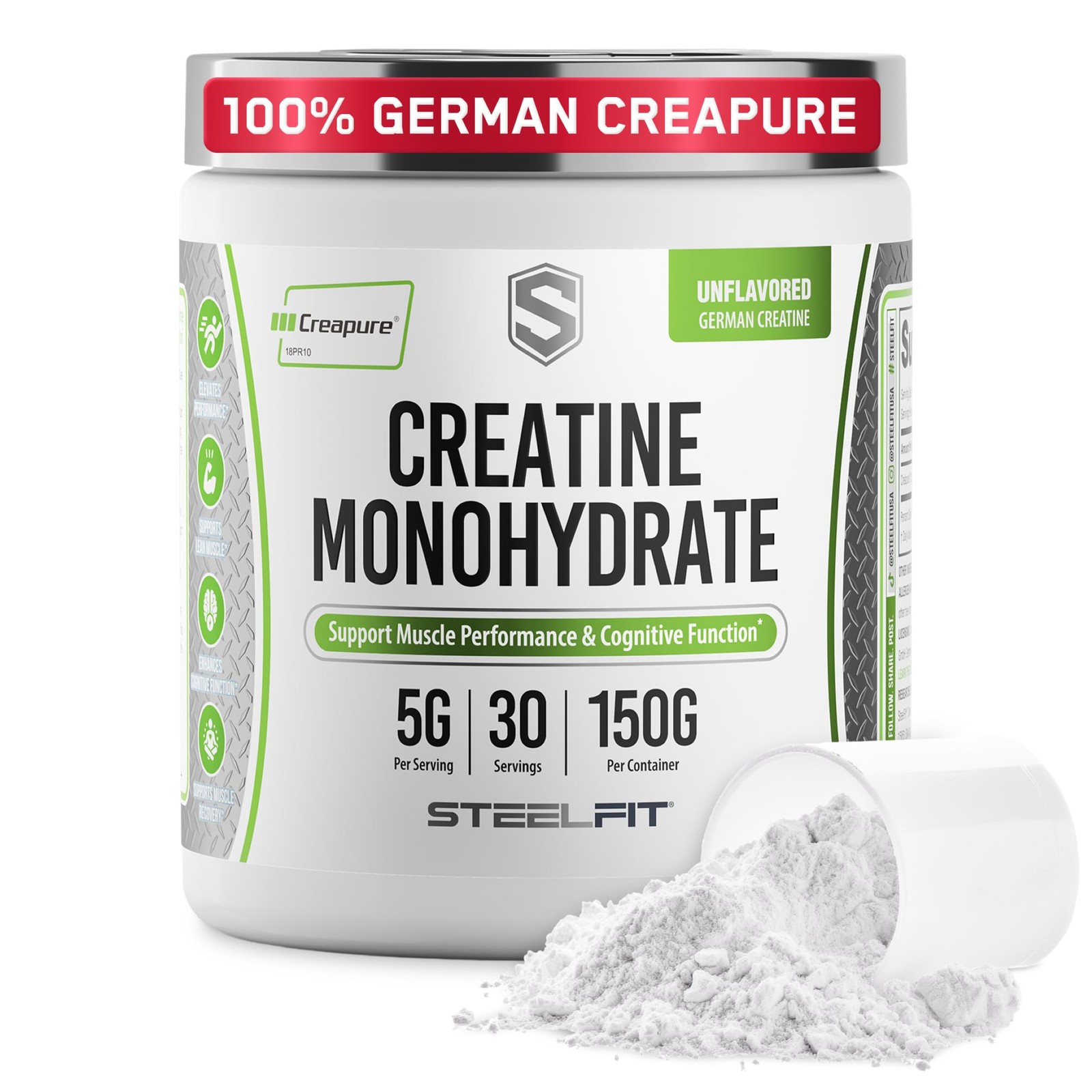 Creapure Creatine Monohydrate Powder – German Creatine Powder for Men & Women…