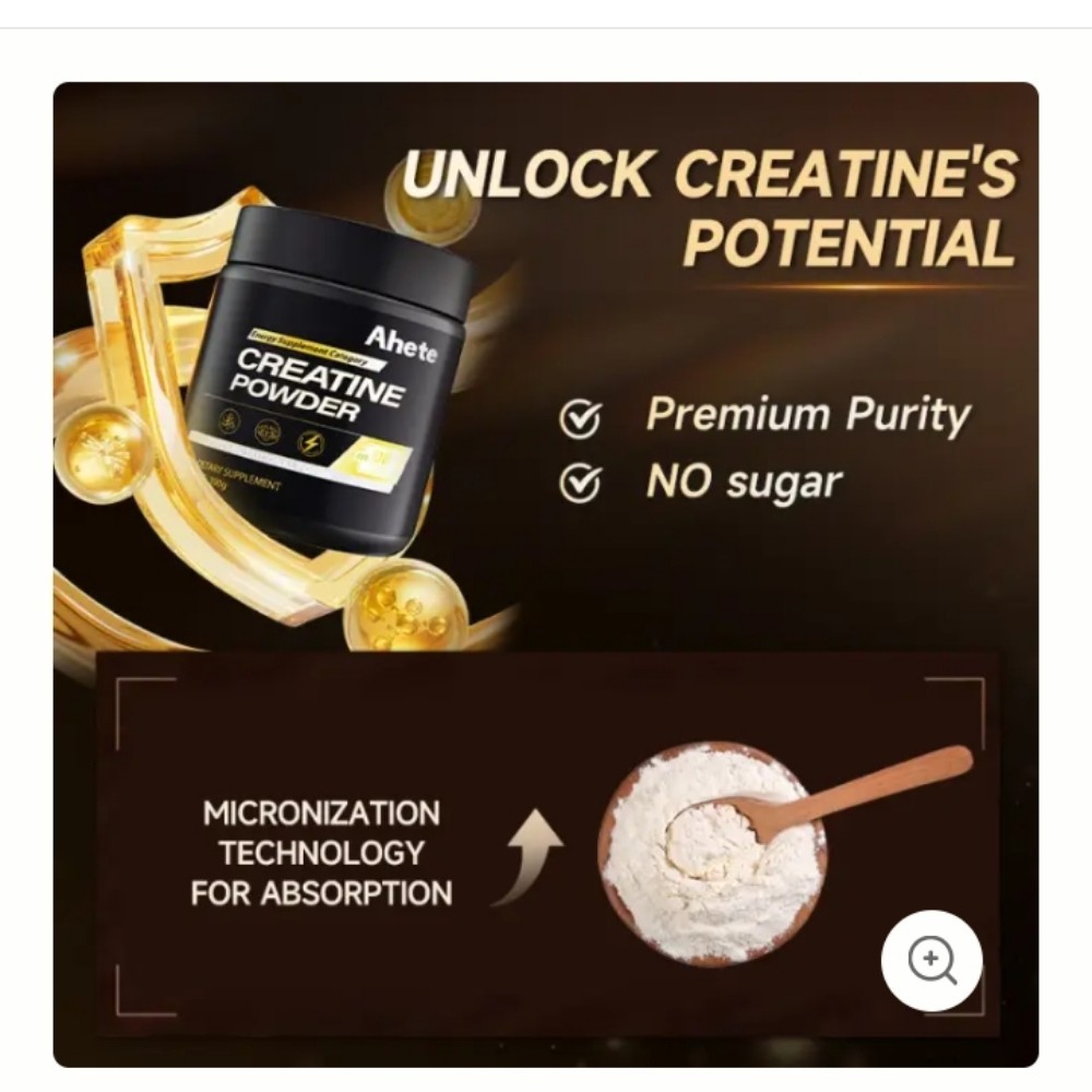 Creatine Monohydrate Powder 60 Servings 2 Month Supply Fast Absorbed