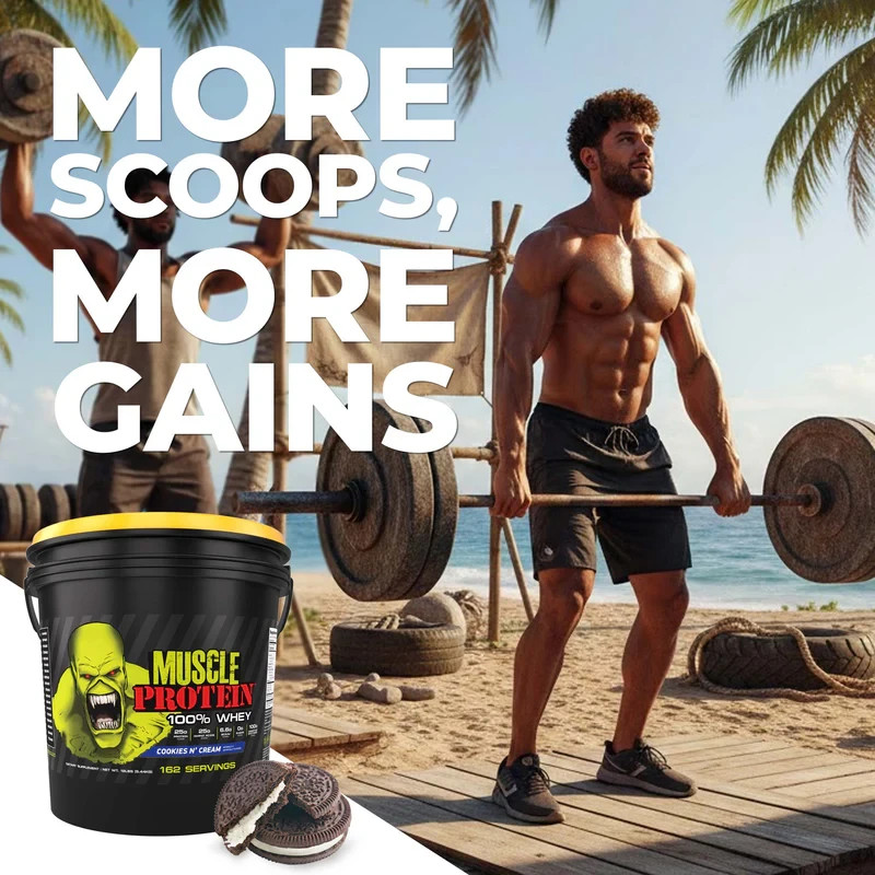 Whey Protein Muscle Powder with 25g Protein, 162 Servings, 12LB,