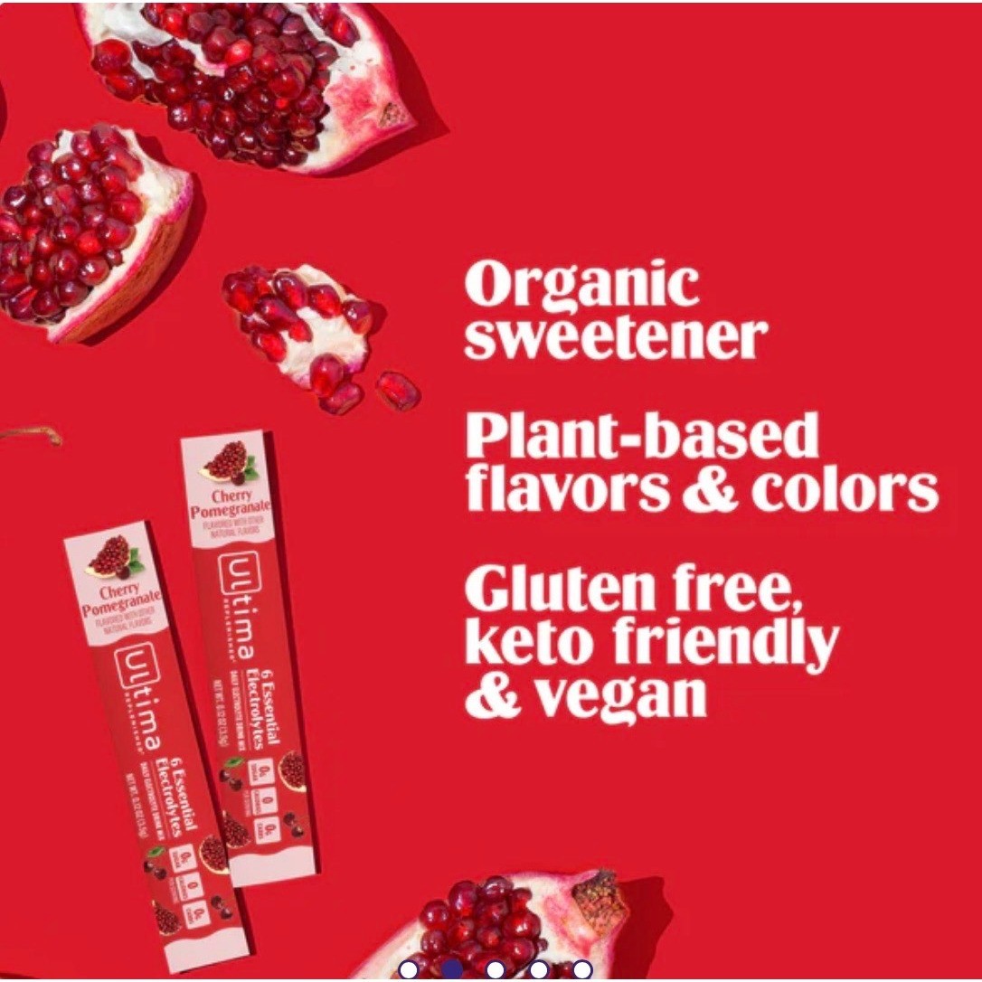 Ultima Electrolytes Powder Packets- 12ct Cherry Pomegranate- Hydration Sticks