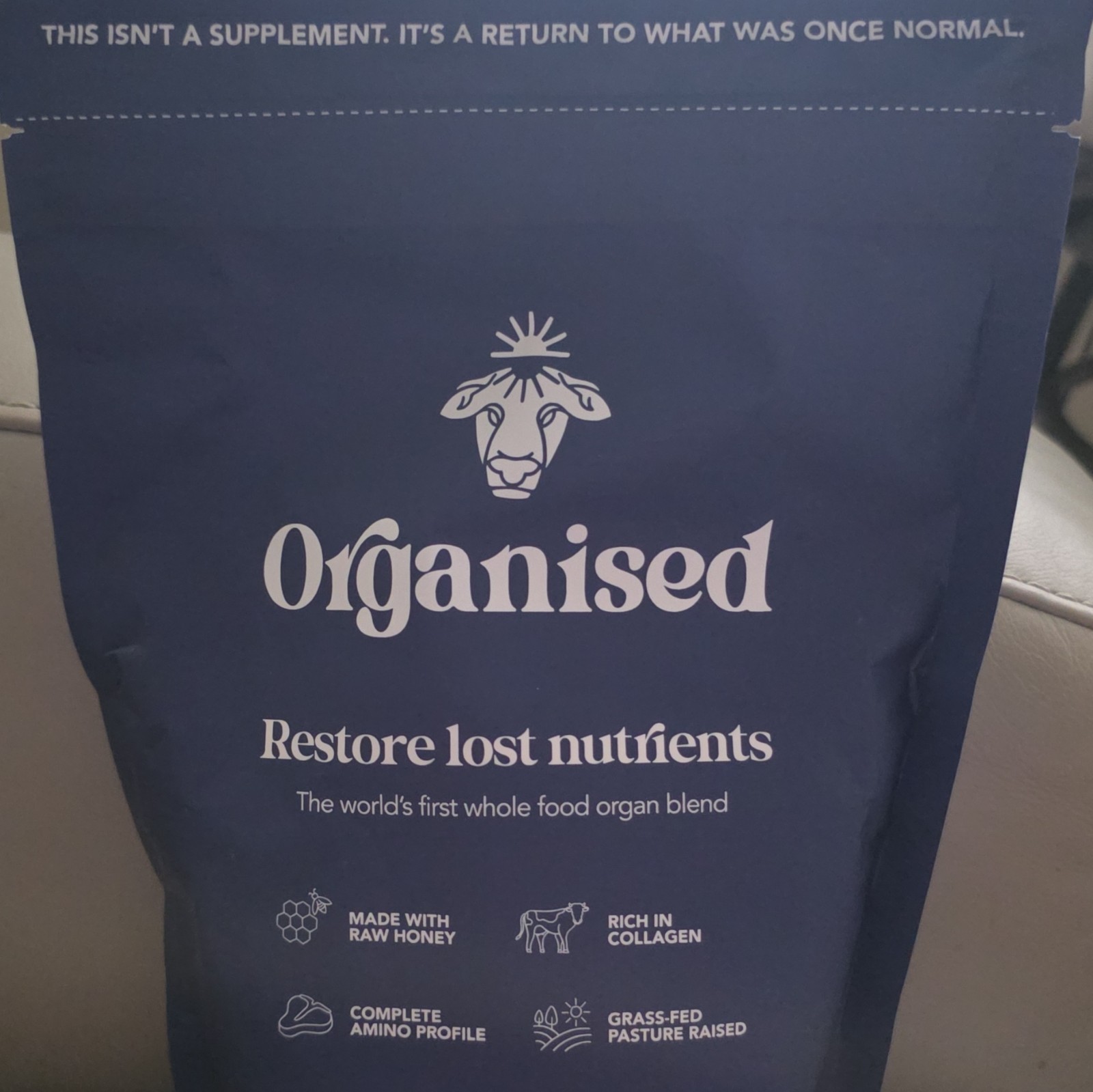 Organised Whole Food Organ Blend Powder Grass-Fed Pasture Raised 30 Servings