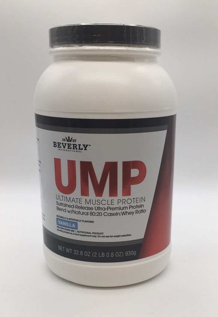 BEVERLY INTERNATIONAL ULTIMATE MUSCLE PROTEIN VANILLA 32.8 OZ EXP 11/26