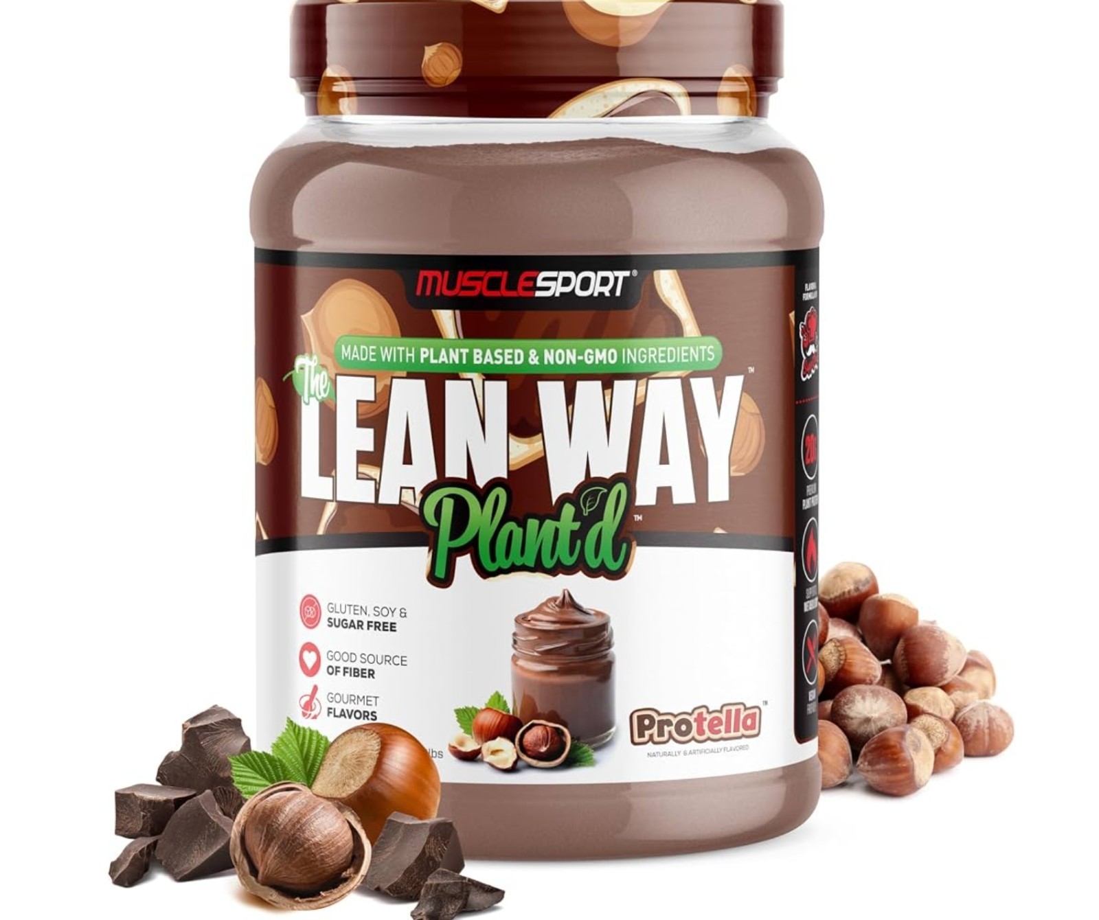 MuscleSport LEAN WAY PLANT’D PROTEIN 2lb ( 25 Servings ) Protella BEST BY 10/26