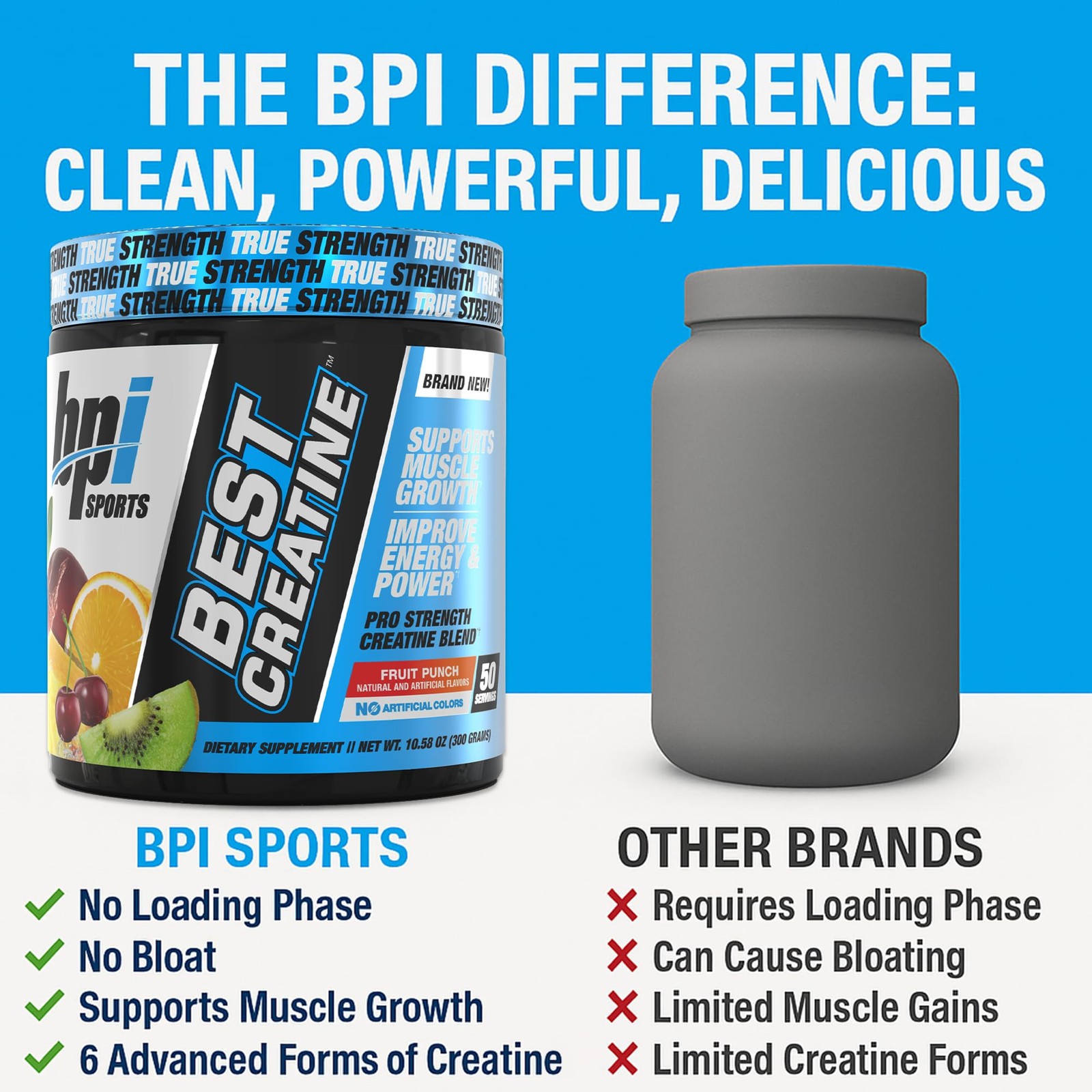 BPI Sports Best Creatine – 10 Ounce (Pack of 1), Fruit Punch