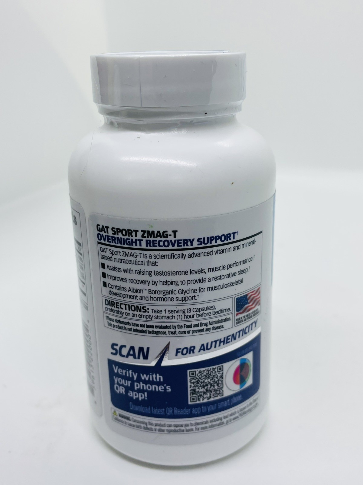 GAT Sport Essentials ZMAG-T Zinc, Magnesium, B6 + 90 Count (Pack of 1)
