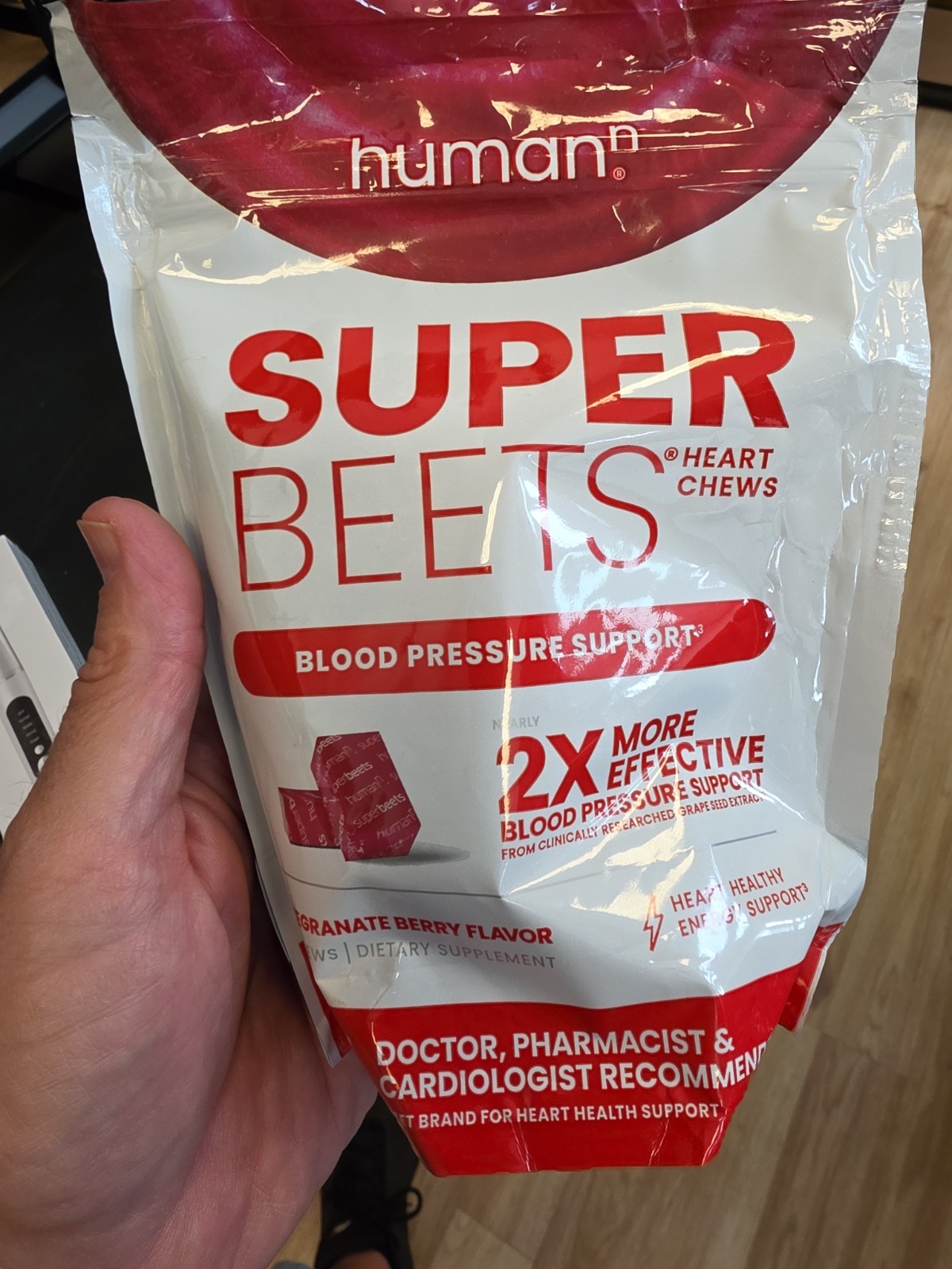 HumanN SuperBeets Pomegranate Berry flavor. Soft Chews – 60 Count