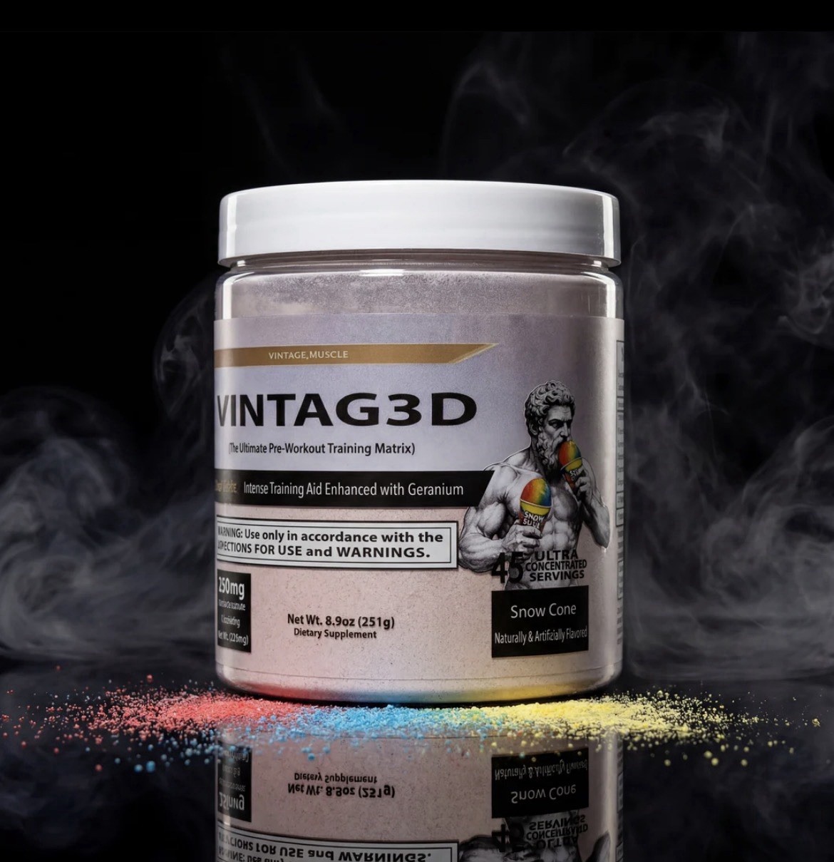 Vintag3D Ultimate Pre-Workout Matrix W/Geranium By Vintage Muscle💪🏛️🧪💥🍧