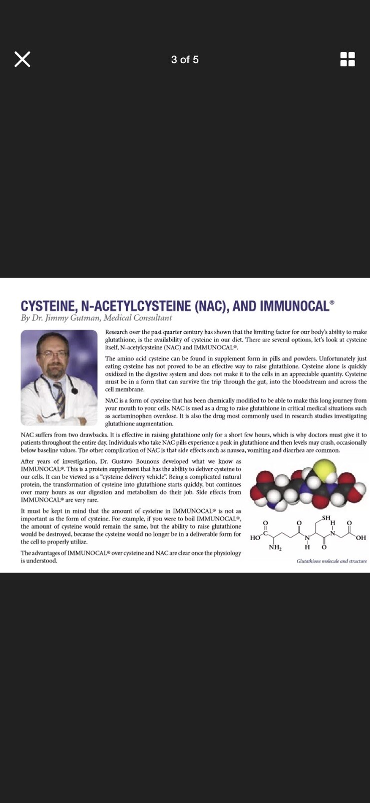 IMMUNOCAL 30 PK -Natural source of Glutathione- Immunity –