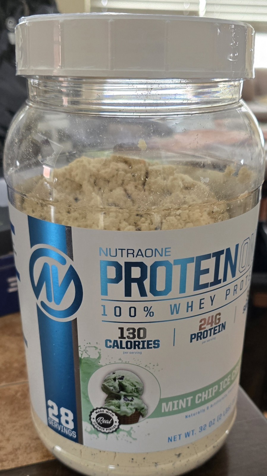 NutraOne ProteinOne Whey Protein Powder Mint Chip Ice Cream 2lbs New Sealed