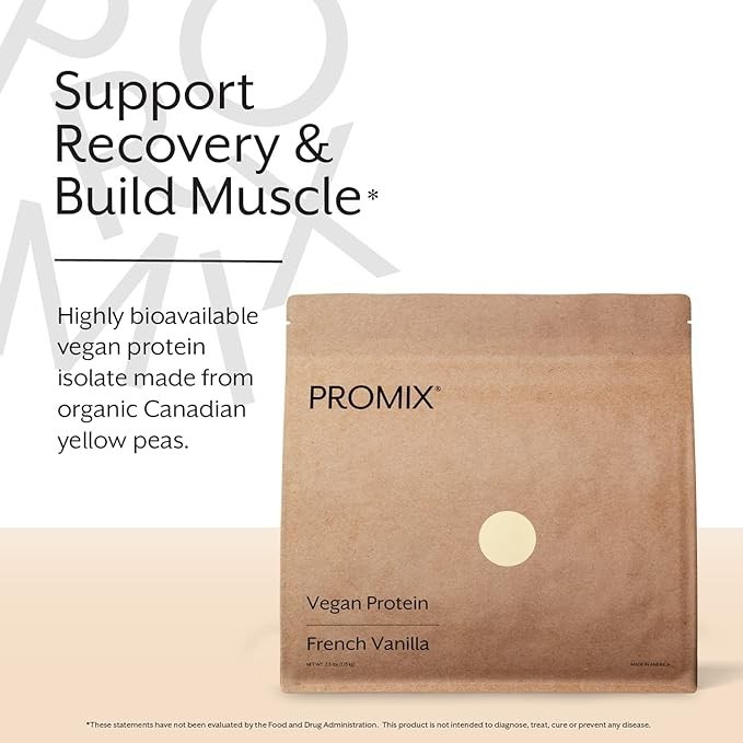 Promix Vegan Protein Powder French Vanilla 2.5lb – 25g Pea Protein + B12