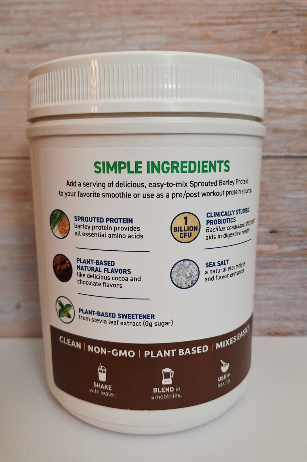 Garden of Life Barley Protein, Chocolate 🍫, Plant-based Non-GMO, 21g Protein.