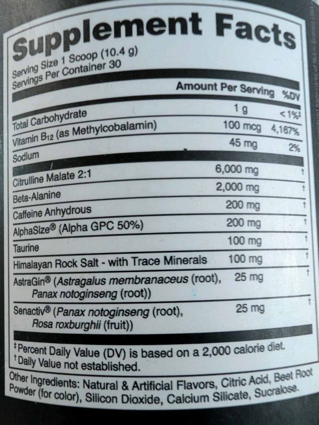New! Bucked Up Pre-Workout Blood Raz 30 Servings 200mg Caffeine 04/2027 Sealed