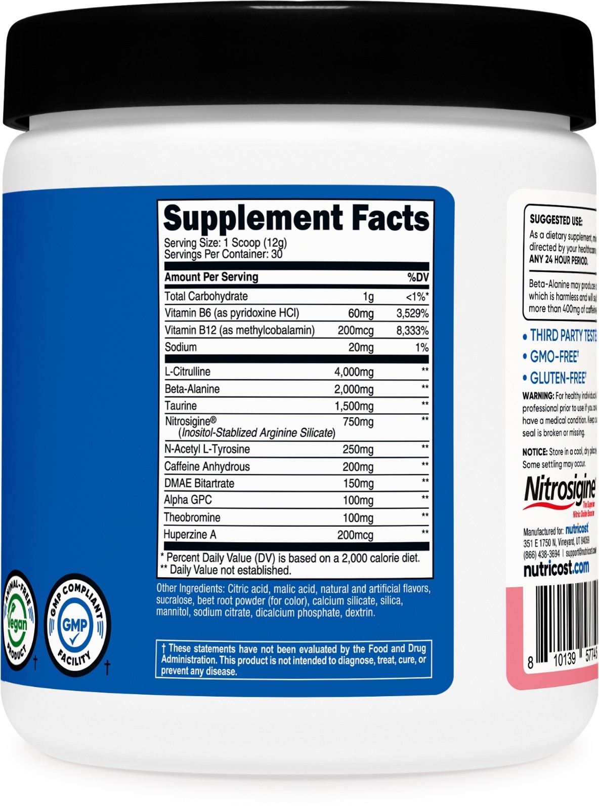 Nutricost Pre-Workout Complex Powder (Watermelon Candy) 30 Servings
