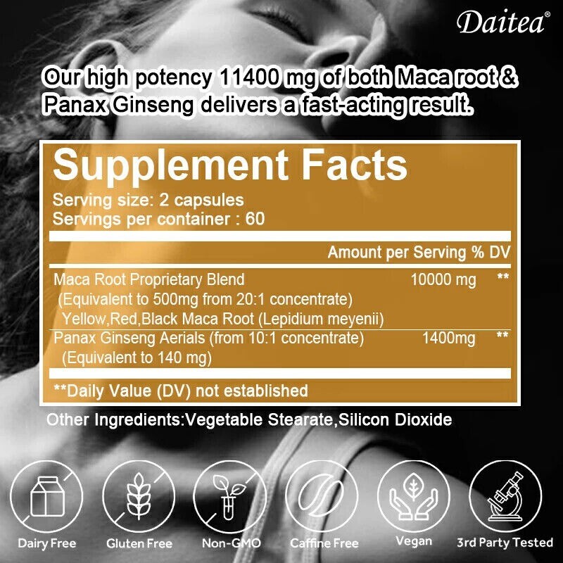 Maca Root Ginseng – Male Enhancement – Increase Size, Performance, Stamina