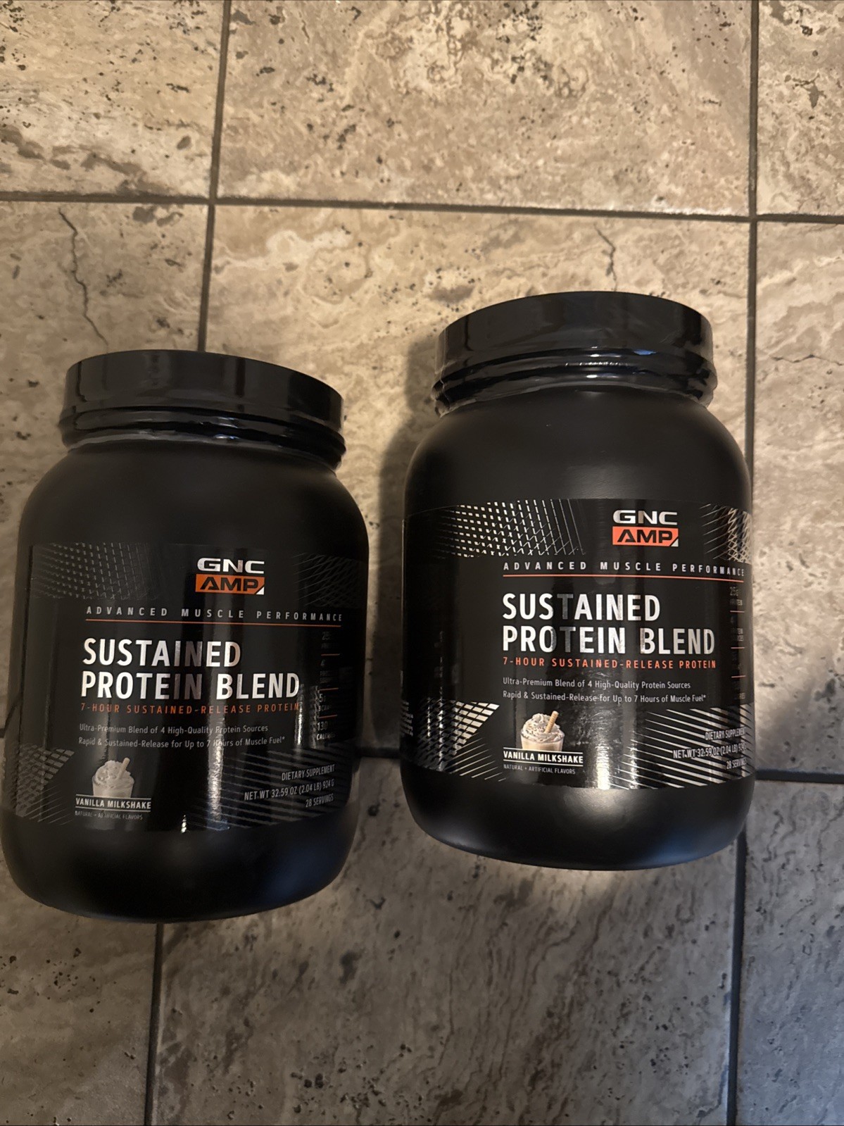 2 X. GNC Amp Sustained Protein Blend – Vanilla. Exp 02/2027 two Containers
