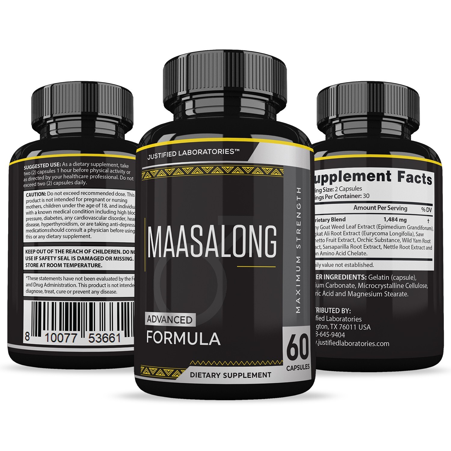 Maasalong Men’s Health Supplement 1484mg 60 Capsules